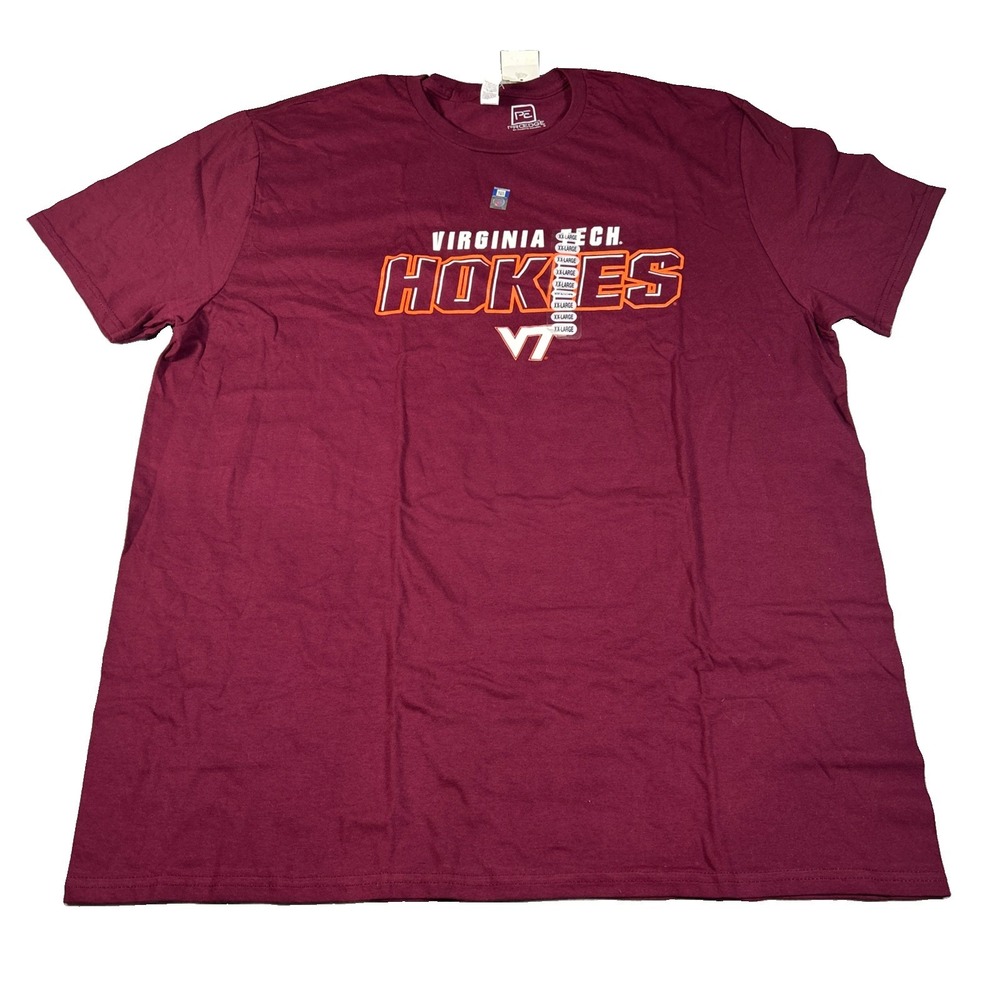 NEW Virginia Tech Hokies Shirt Mens 2XL Red NCAA Football Graphic Tee T Shirt